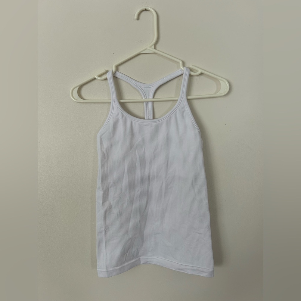 White Athleta Women’s Ribbed Muscle Tank Top XS